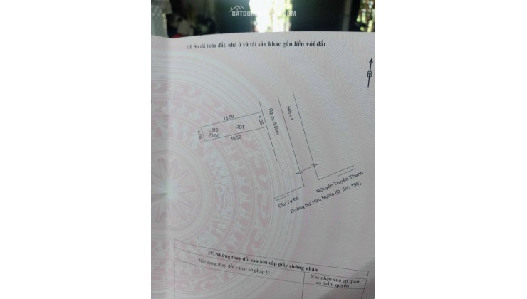 Bán nền ngay cạnh trường cấp 2 bình thủy đường bùi hữu nghĩa